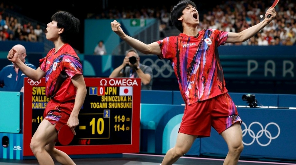 包含奥地利乒乓球队绝杀瑞典乒乓球队，张本智和爆发神勇的词条